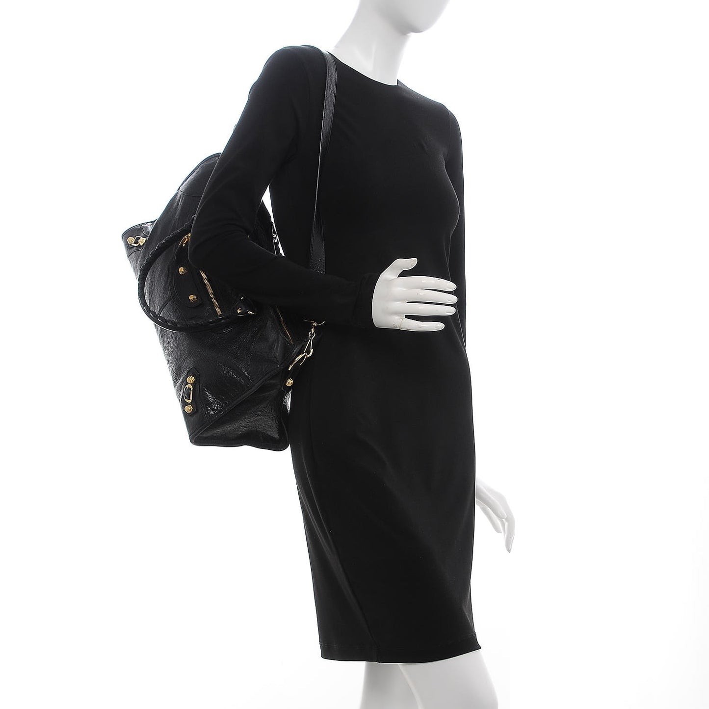 Agneau Giant 12 Gold Hardware Part Time Black