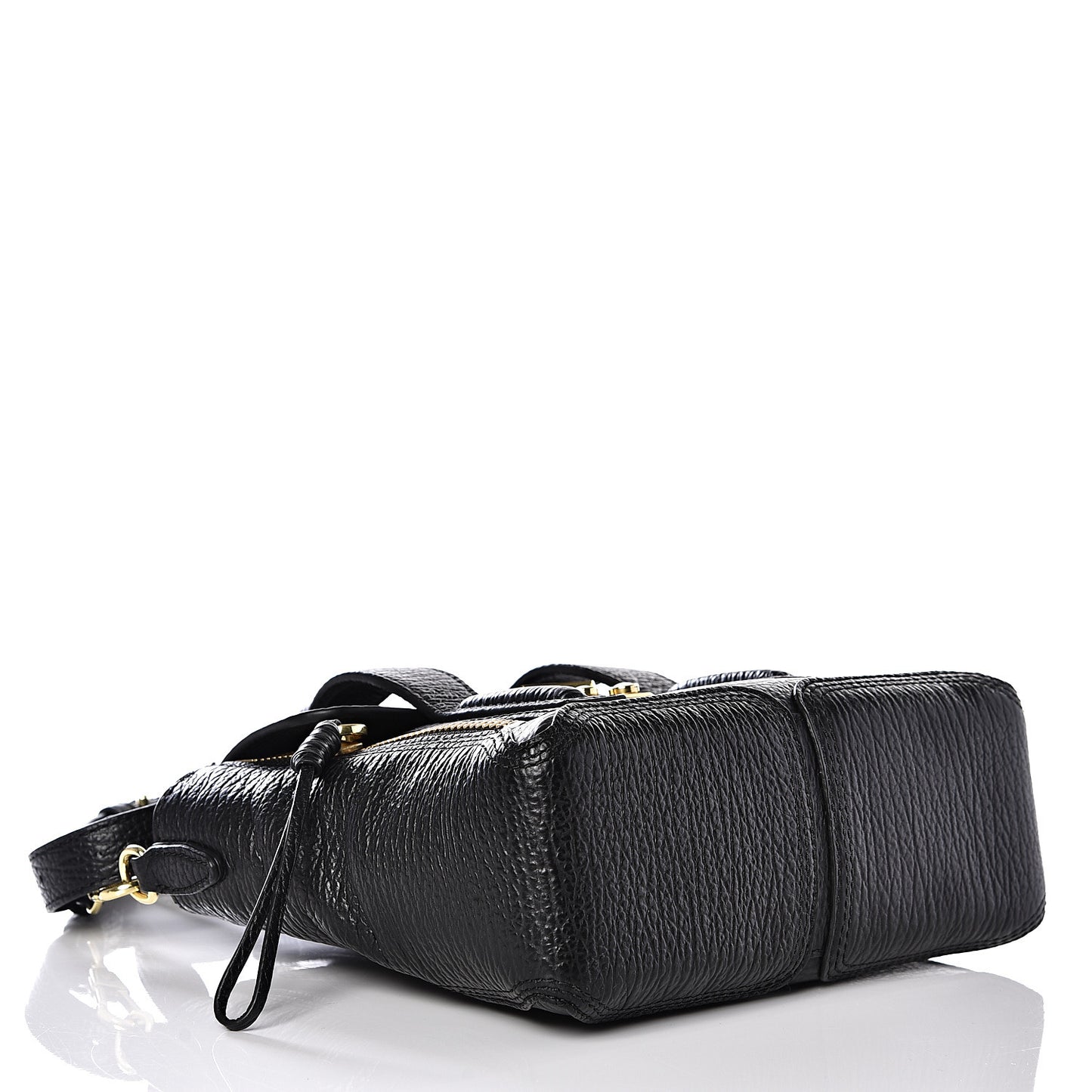 3.1 Textured Calfskin Mini Pashli Satchel Black