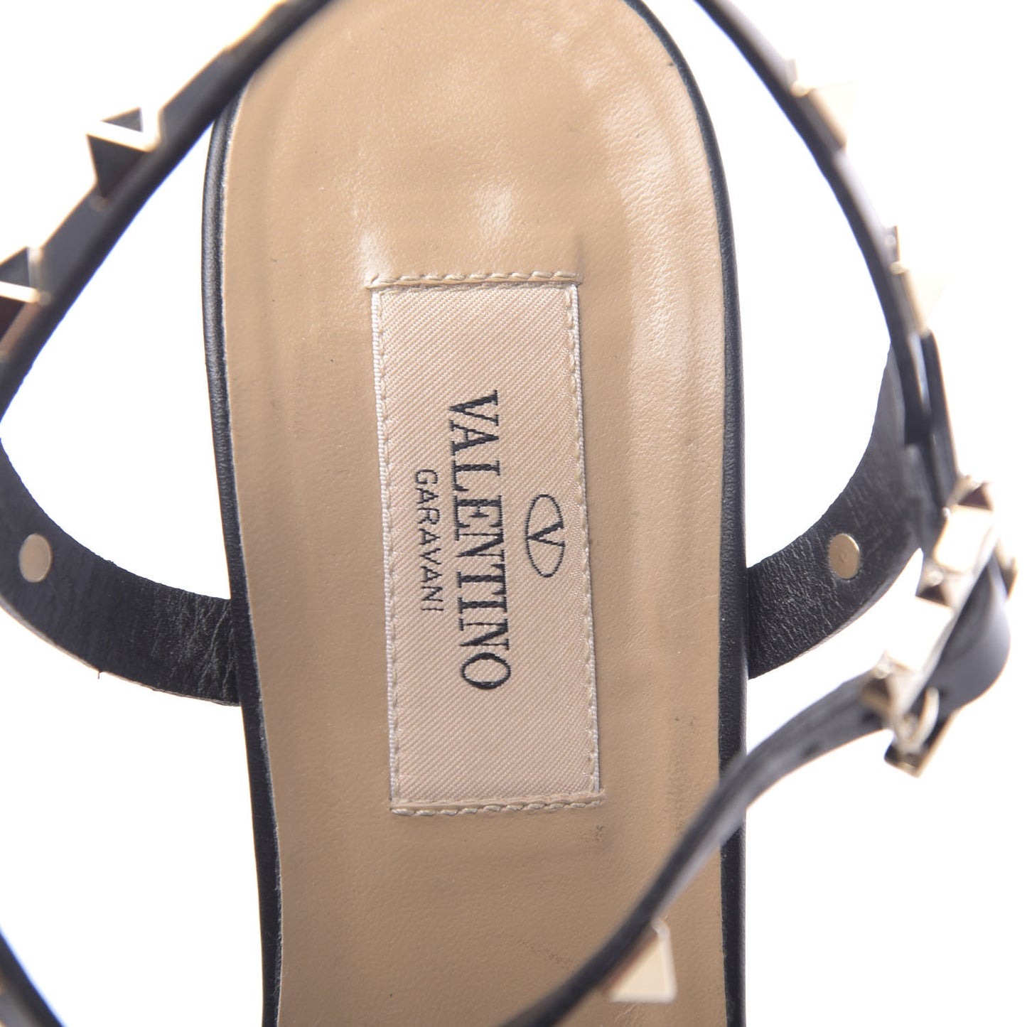 Calfskin Rockstud 60mm City Sandals 38 Black