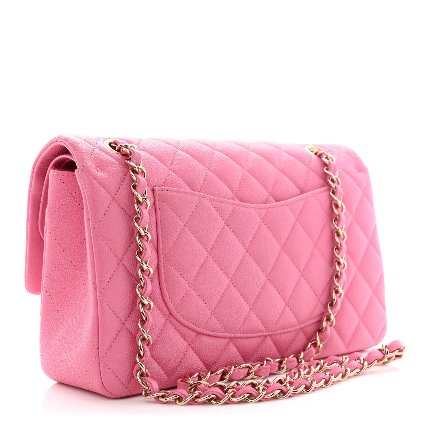 Chanel Caviar Quilted Medium Double Flap Pink 3 of 11