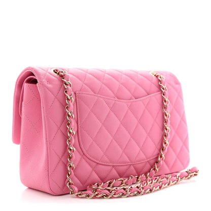 Chanel Caviar Quilted Medium Double Flap Pink 3 of 11