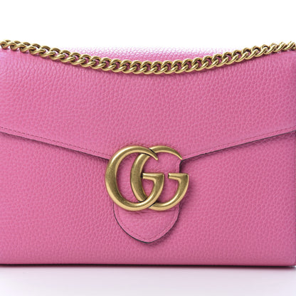 Gucci Cellarius Calfskin GG Marmont Chain Wallet Pink Tropical Flower 8 of 11