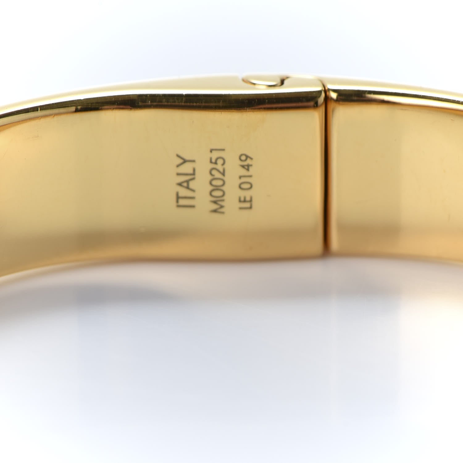 Louis Vuitton Brass Monogram Nanogram Cuff S Gold 5 of 6