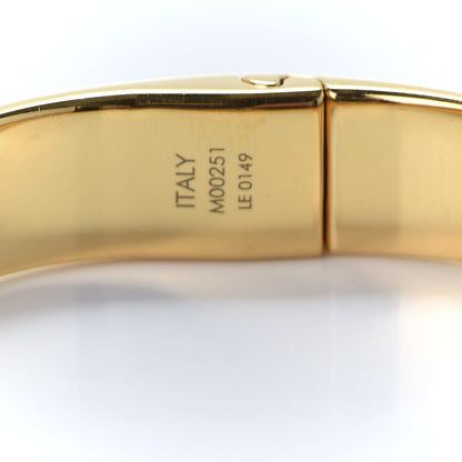 Louis Vuitton Brass Monogram Nanogram Cuff S Gold 5 of 6