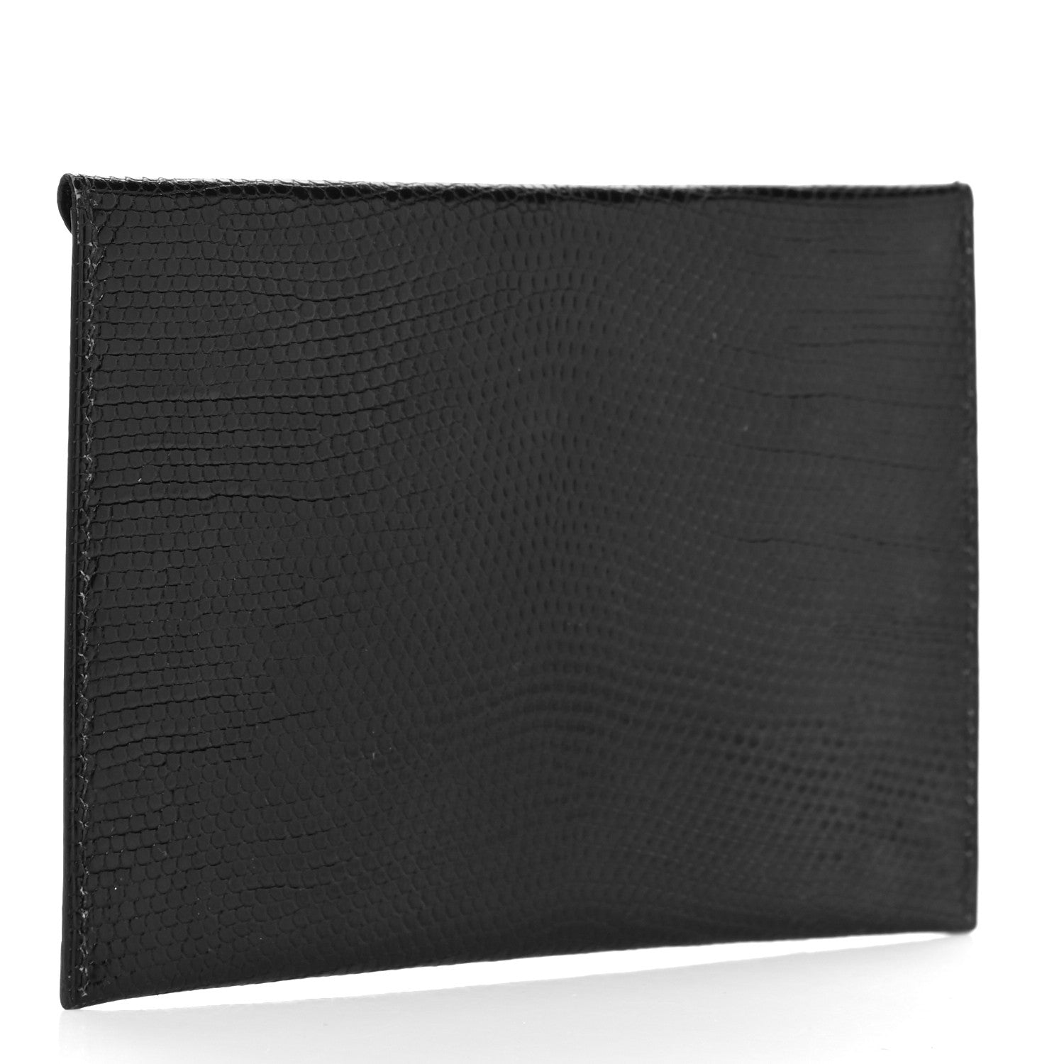 Hermes Lizard Niloticus Envelope Pouch Black 3 of 9