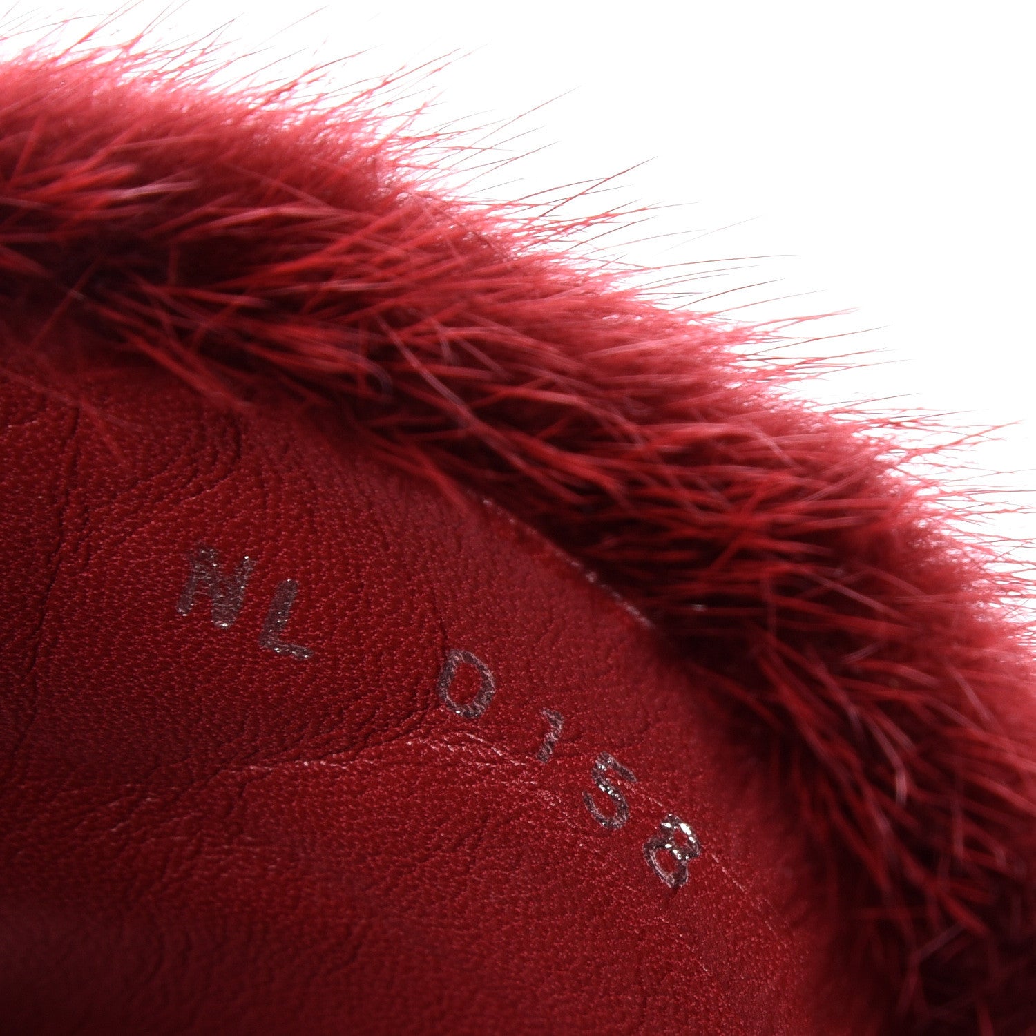Louis Vuitton Mink Fur Lock It Flat Mule 37.5 Bordeaux 10 of 11