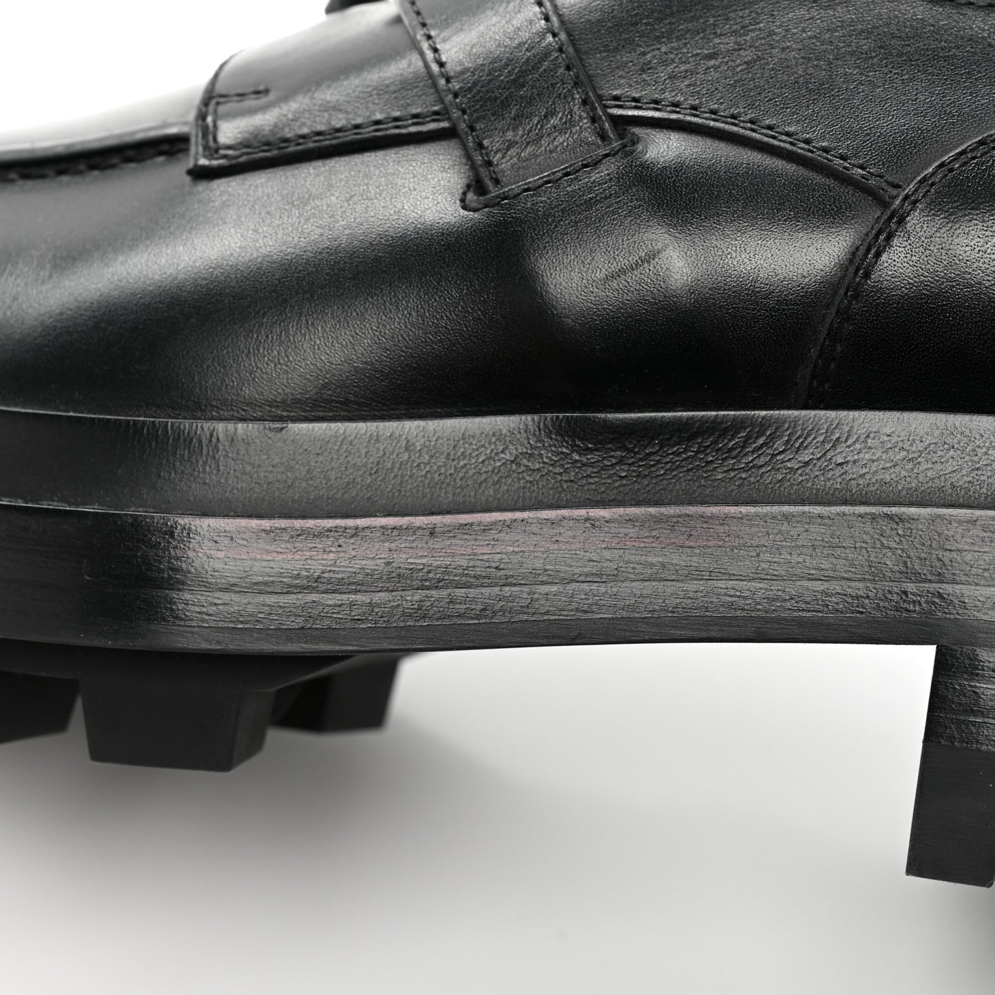 Calfskin Mens First Derby Shoes 40 Black