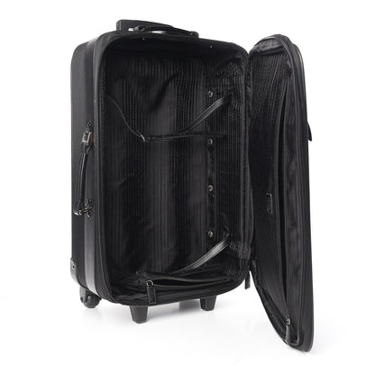 Prada Tessuto Nylon Saffiano Trolley Luggage Black 6 of 10