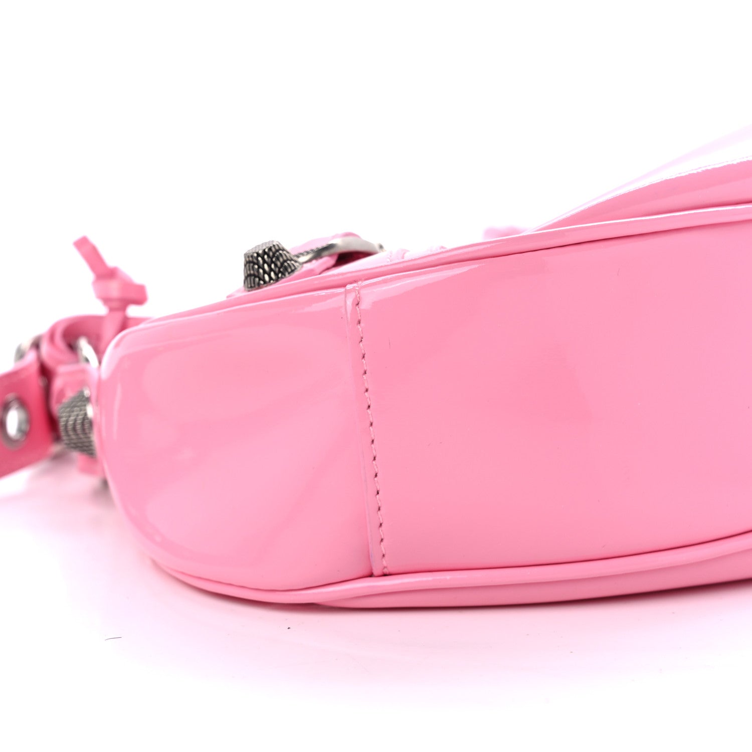 Balenciaga Patent Faux Leather Le Cagole Shoulder Bag XS Sweet Pink 10 of 11