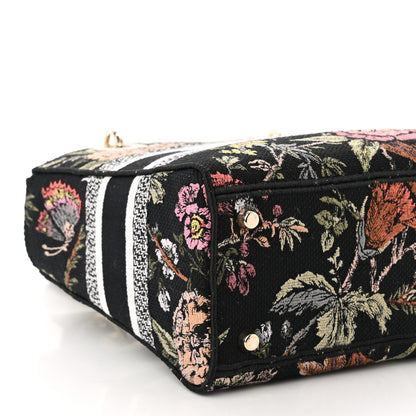Christian Dior Canvas Embroidered Jardin Botanique Medium Lady D-Lite Black Multicolor 8 of 9
