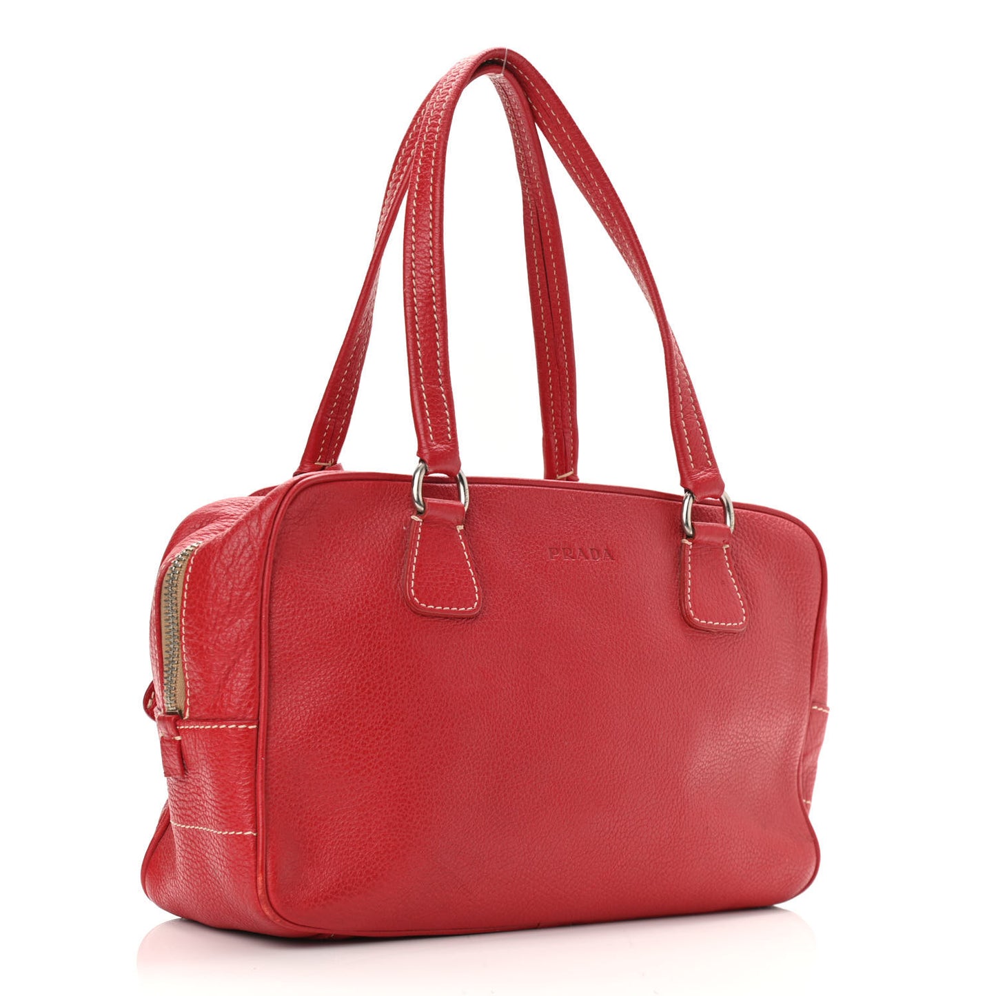 Vitello Daino Tag Satchel Rosso