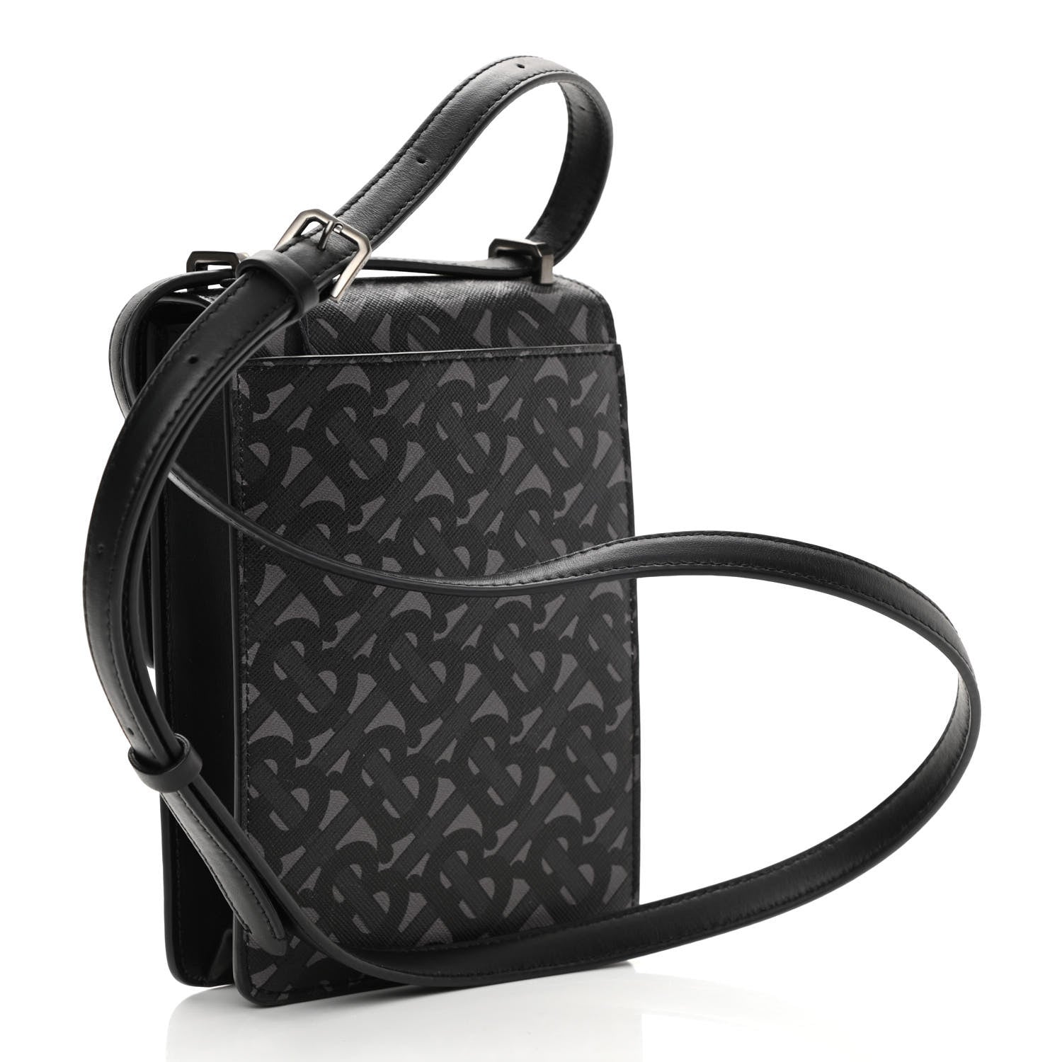 Burberry E-Canvas Monogram Robin Bag Black 3 of 9
