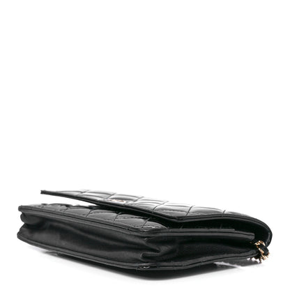 Chanel Patent Quilted Wallet On Chain WOC Black 11 of 13