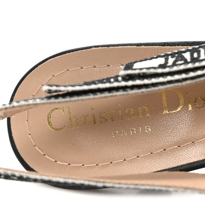 Christian Dior Canvas Embroidered Voyage Cotton Ribbon J'Adior Slingback 65mm Pumps 36 Multicolor 8 of 8