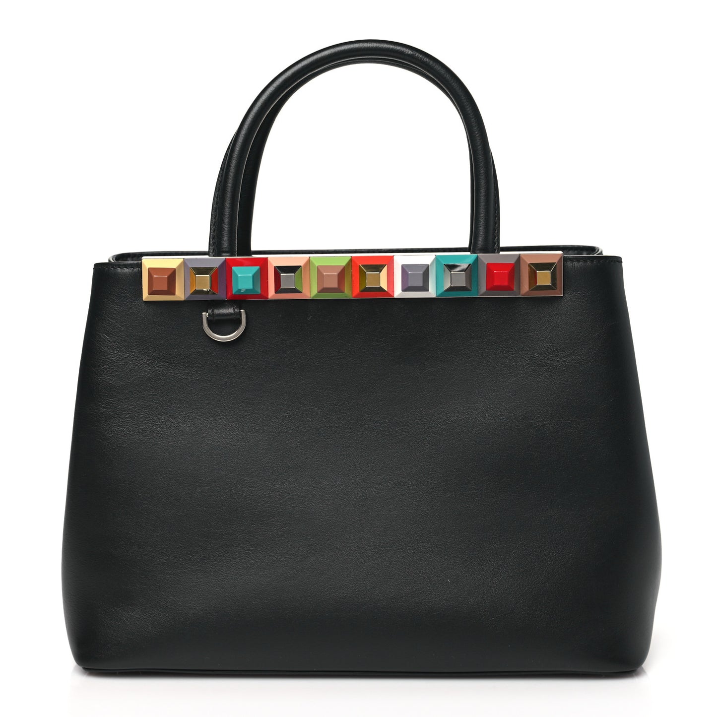 Vitello Baltico Dolce Studded Petite 2Jours Tote Black Multicolor