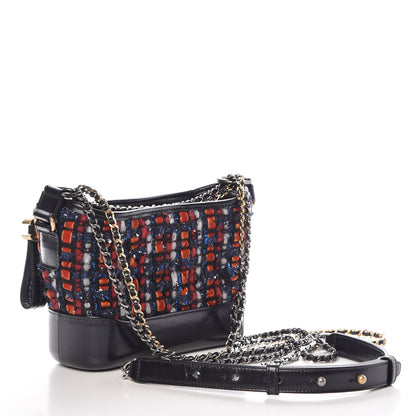 Chanel Tweed Calfskin Small Gabrielle Hobo Navy 3 of 10