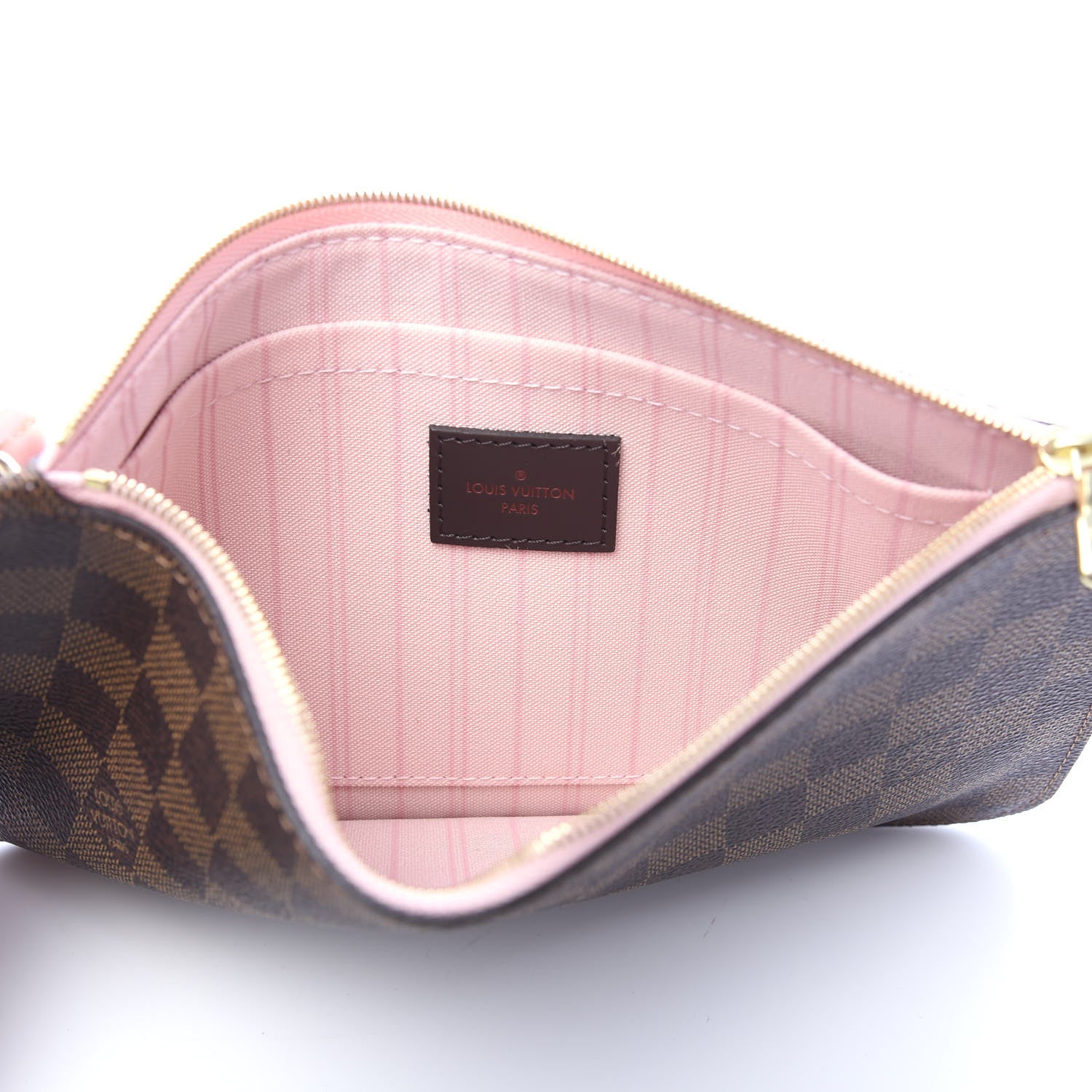 Louis Vuitton Damier Ebene Neverfull MM GM Pochette Rose Ballerine 5 of 6
