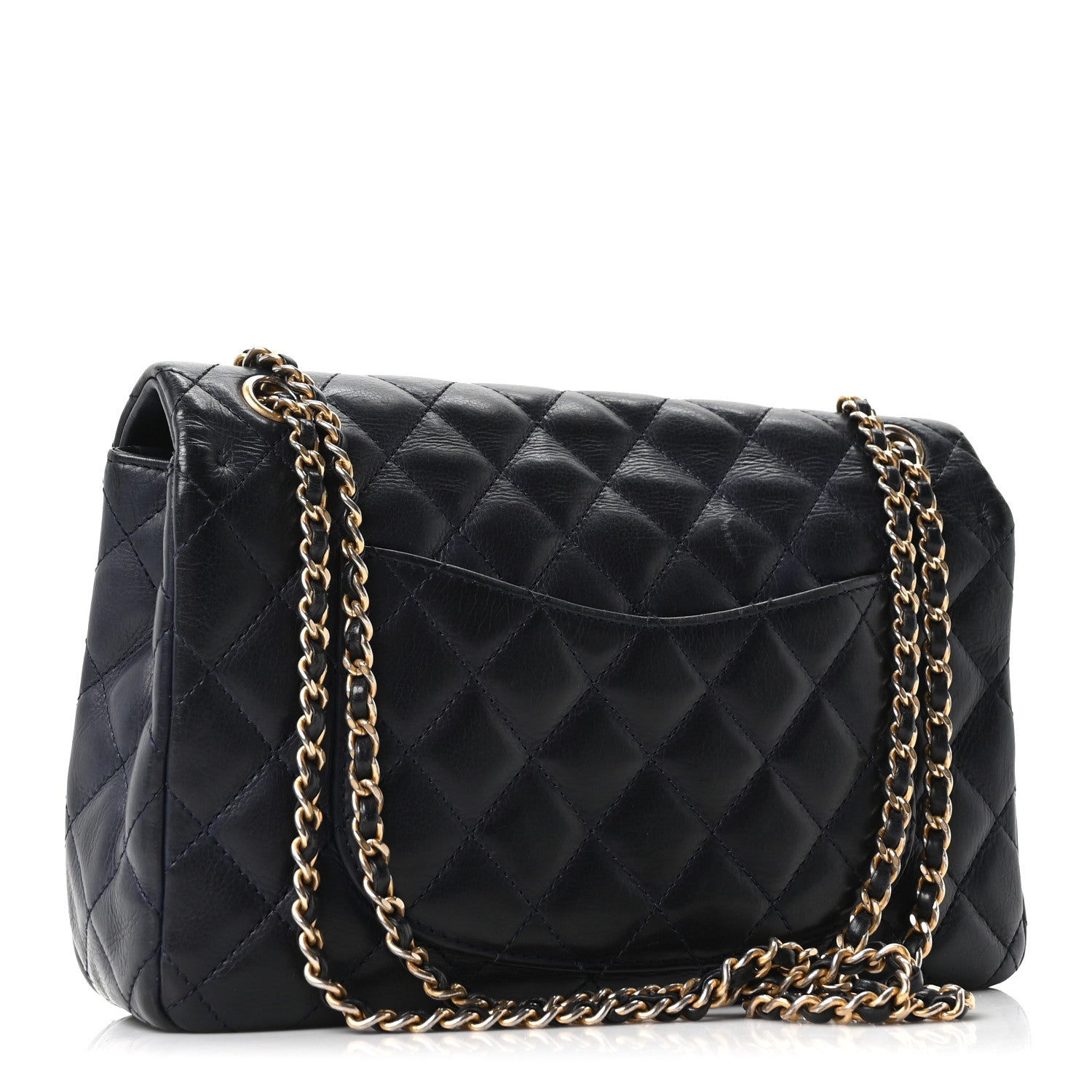 Chanel Calfskin Quilted Rock The Corner Flap Navy 1858193