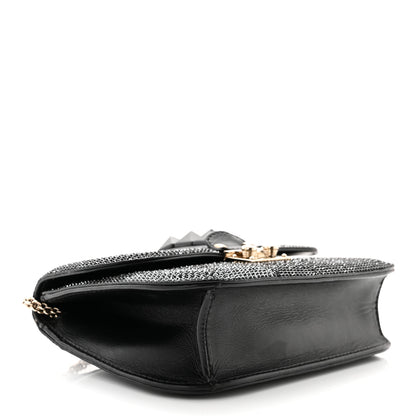 Valentino Garavani Nappa Crystal Small Glam Lock Rockstud Flap Black Multicolor 3 of 8