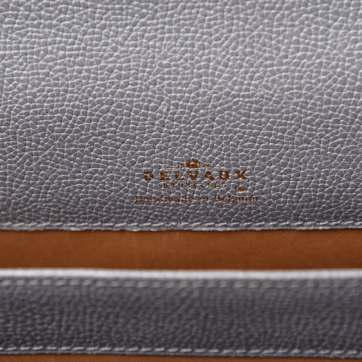 Grained Calfskin Brillant Briefcase Grey