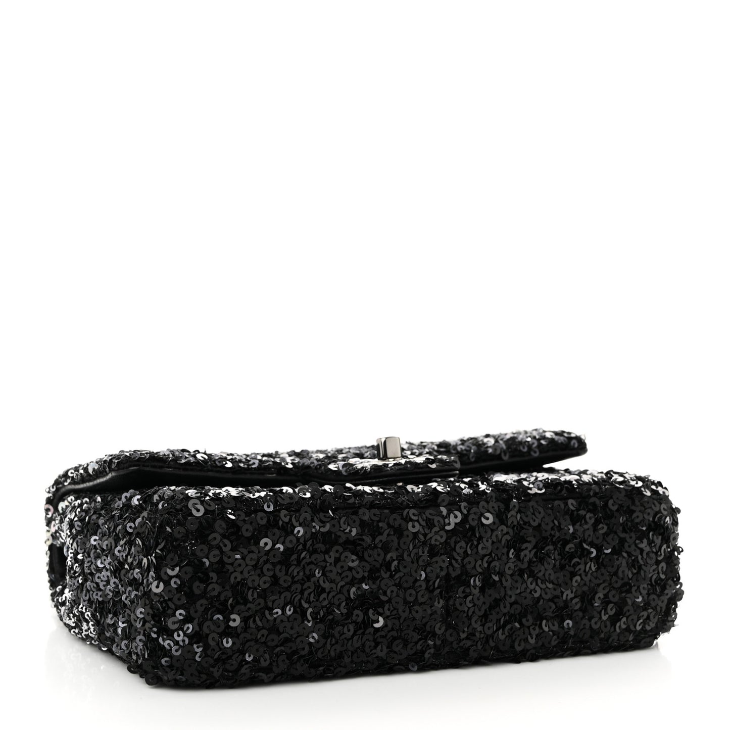 Shaded Sequins Mini Flap Black