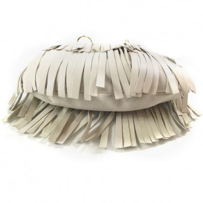 Saint Laurent Suede Boheme Fringe Hobo Ivory 4 of 10