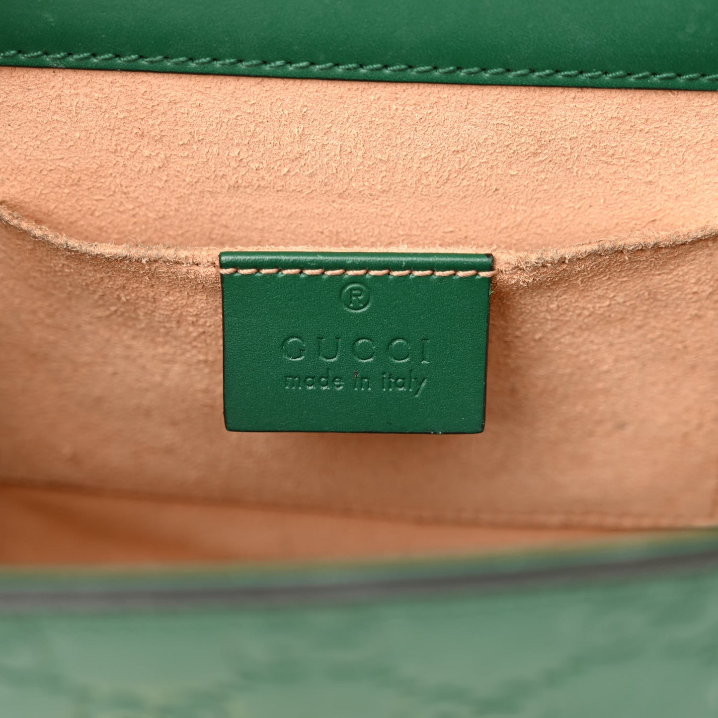 Guccissima Small Padlock Shoulder Bag Emerald