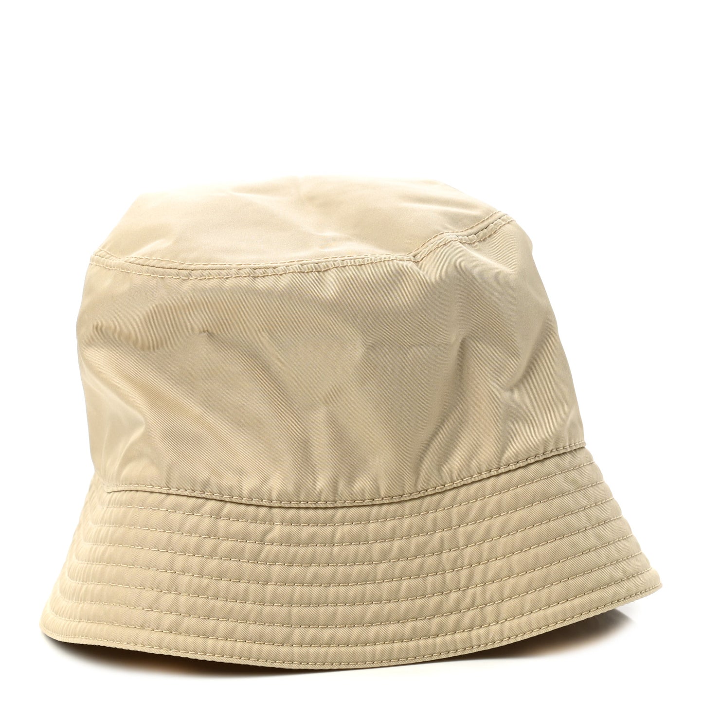 Re-Nylon Metal Triangle Logo Womens Bucket Hat M Deserto