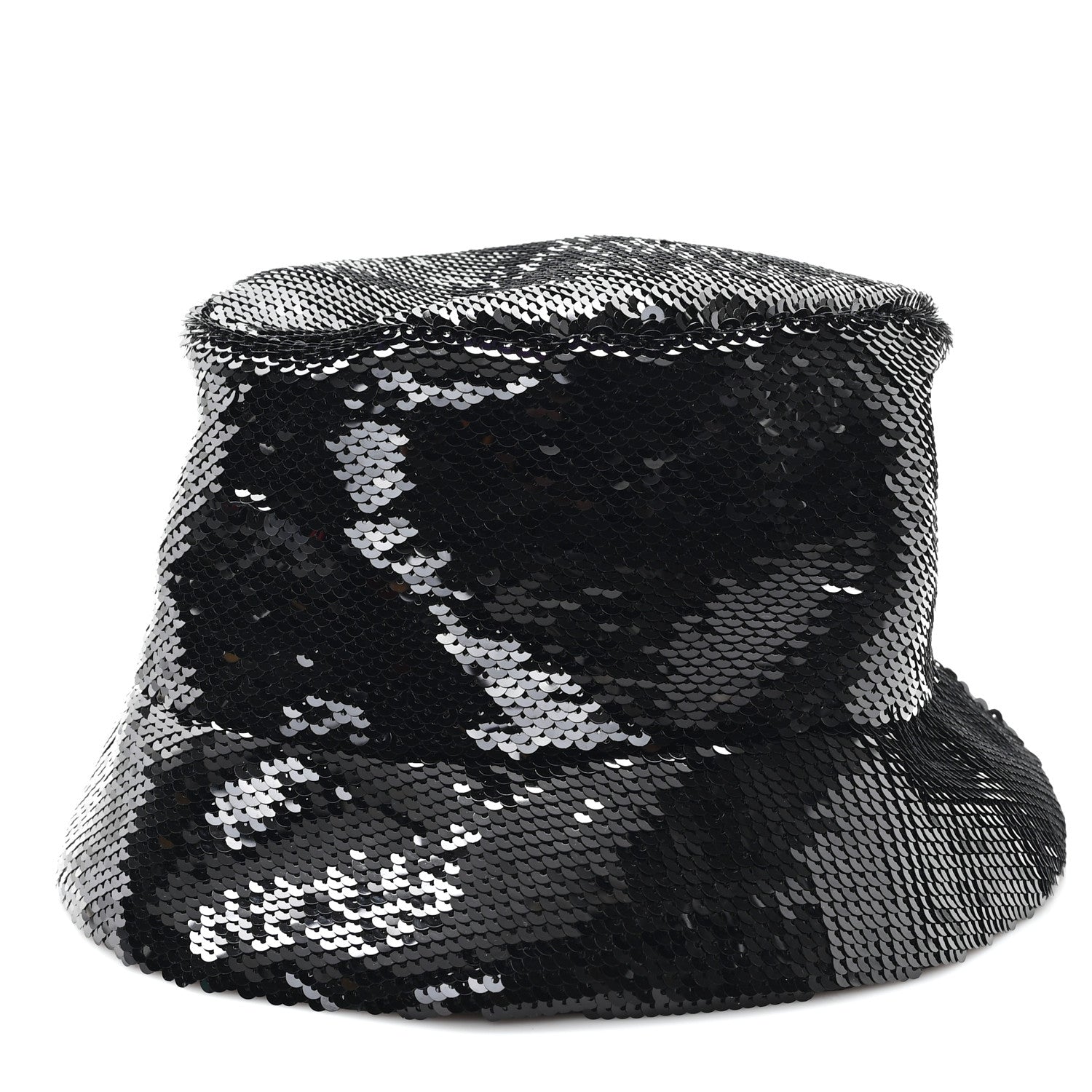 Prada Paillettes Logo Bucket Hat L Black 5 of 8