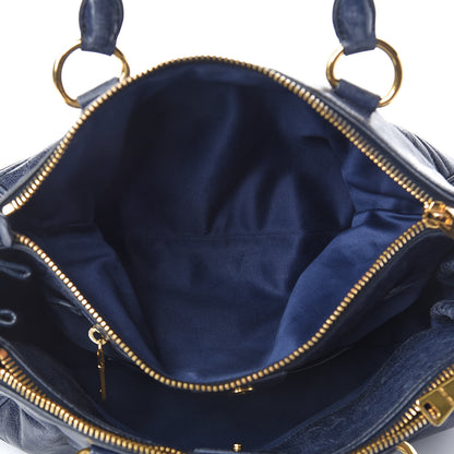 Miu Miu Vitello Shine Top Handle Satchel Bleuette 5 of 15