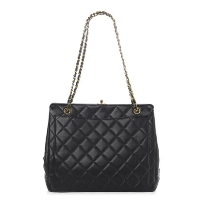 Chanel Caviar Quilted Frame Shoulder Bag Black 1 of 9