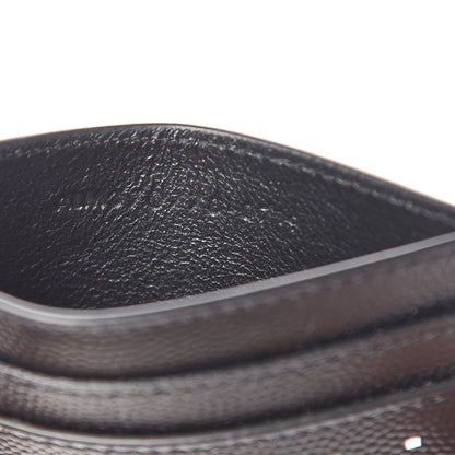 Saint Laurent Grain De Poudre Geo Print Monogram Credit Card Case Black White 5 of 8