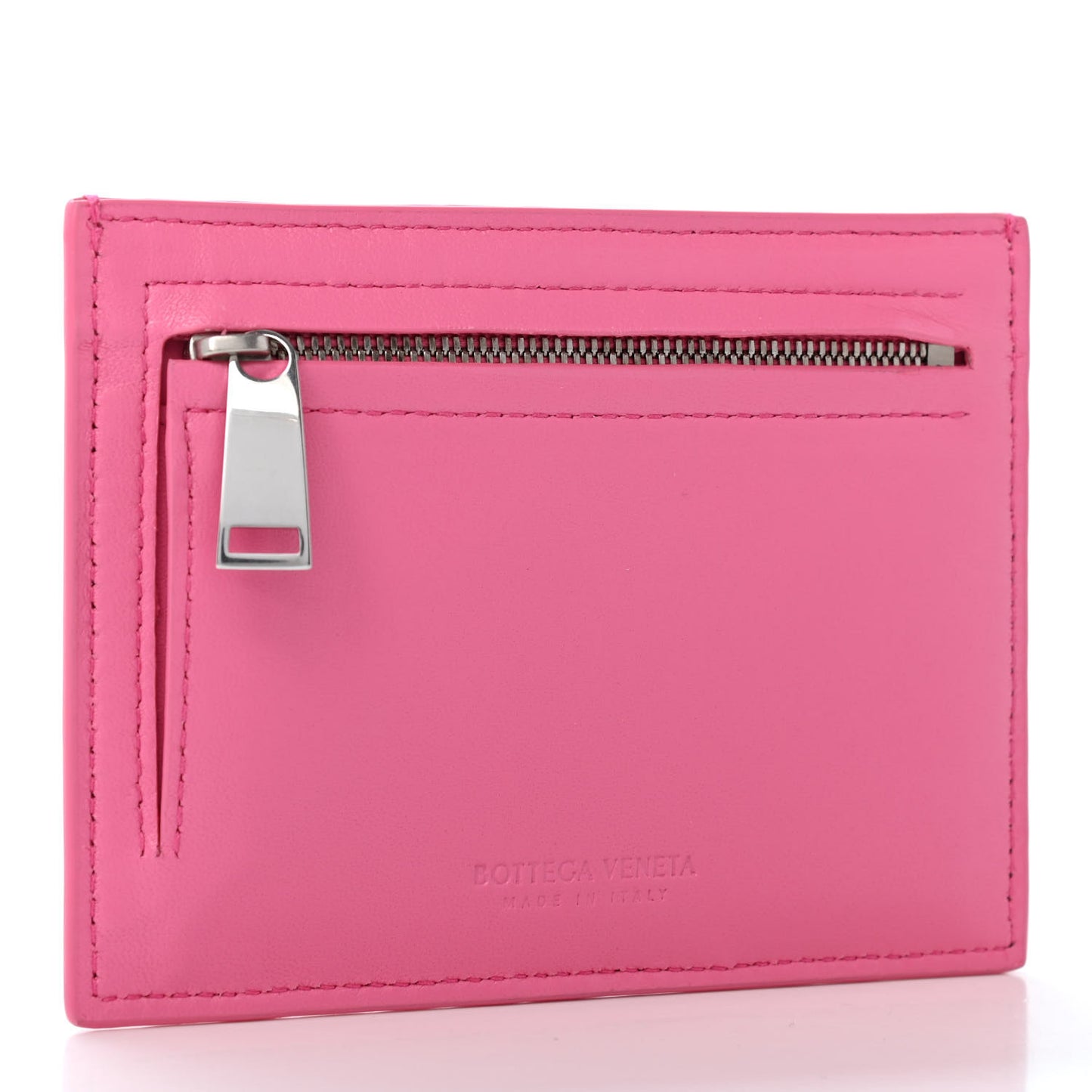 Nappa Intrecciato Card Case Pink