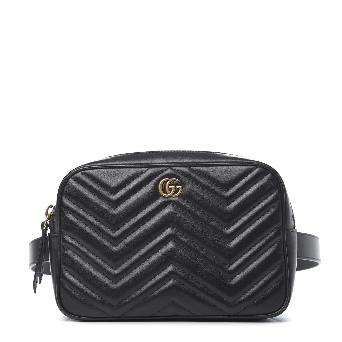 Calfskin Matelasse Mens GG Marmont Belt Bag 90 36 Black