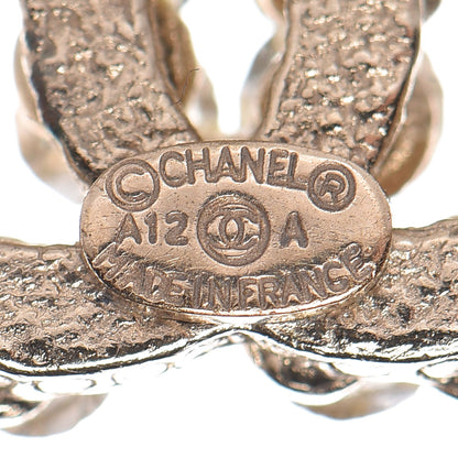 Chanel Poured Glass CC Earrings Light Gold 4 of 5