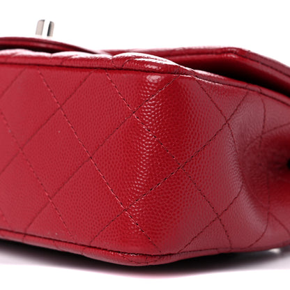Chanel Caviar Quilted Mini Rectangular Flap Red 9 of 11