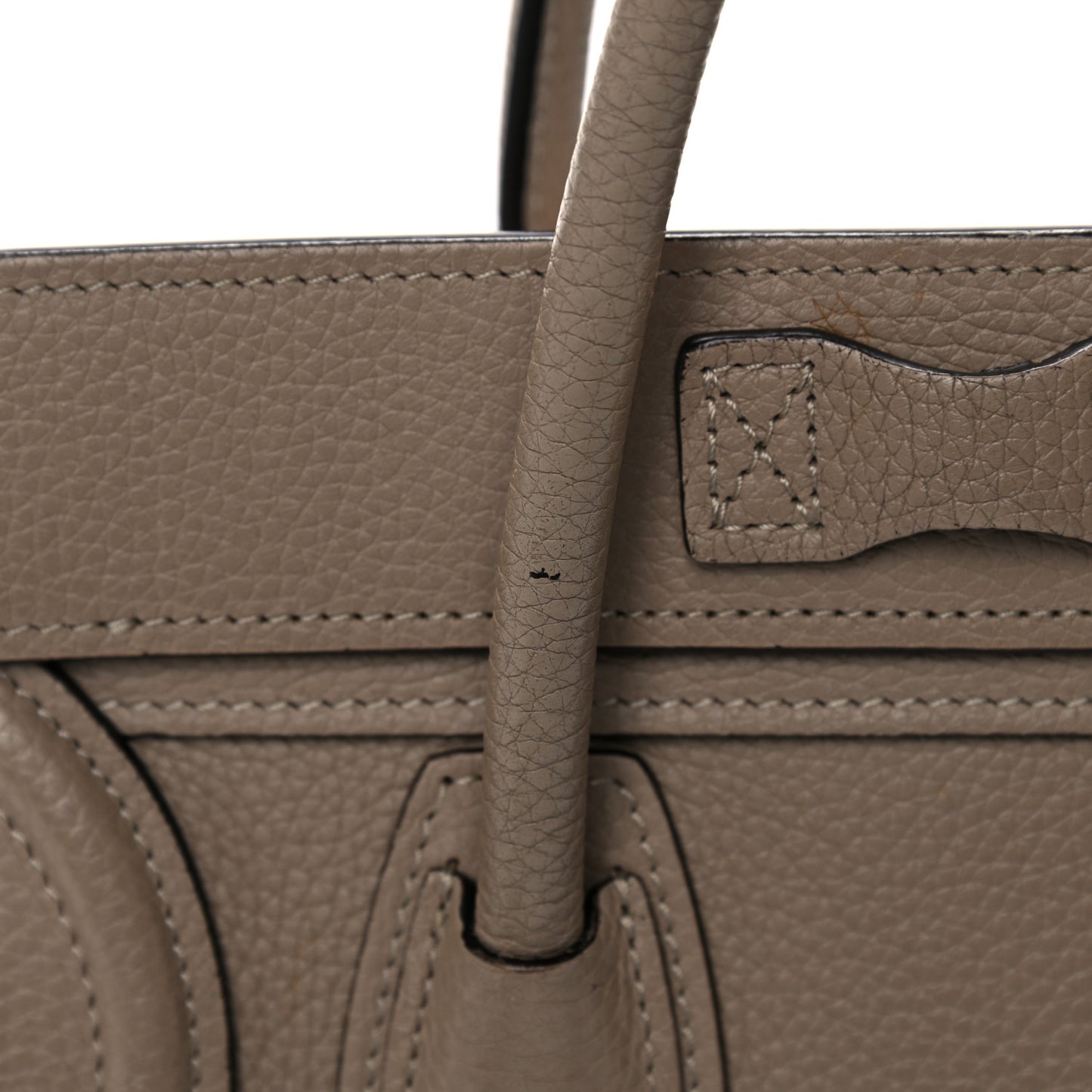 Drummed Calfskin Nano Luggage Dune
