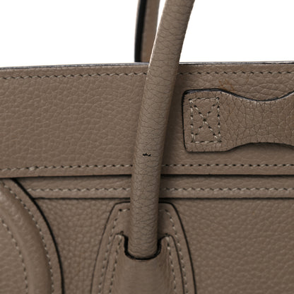 Celine Drummed Calfskin Nano Luggage Dune 15 of 19