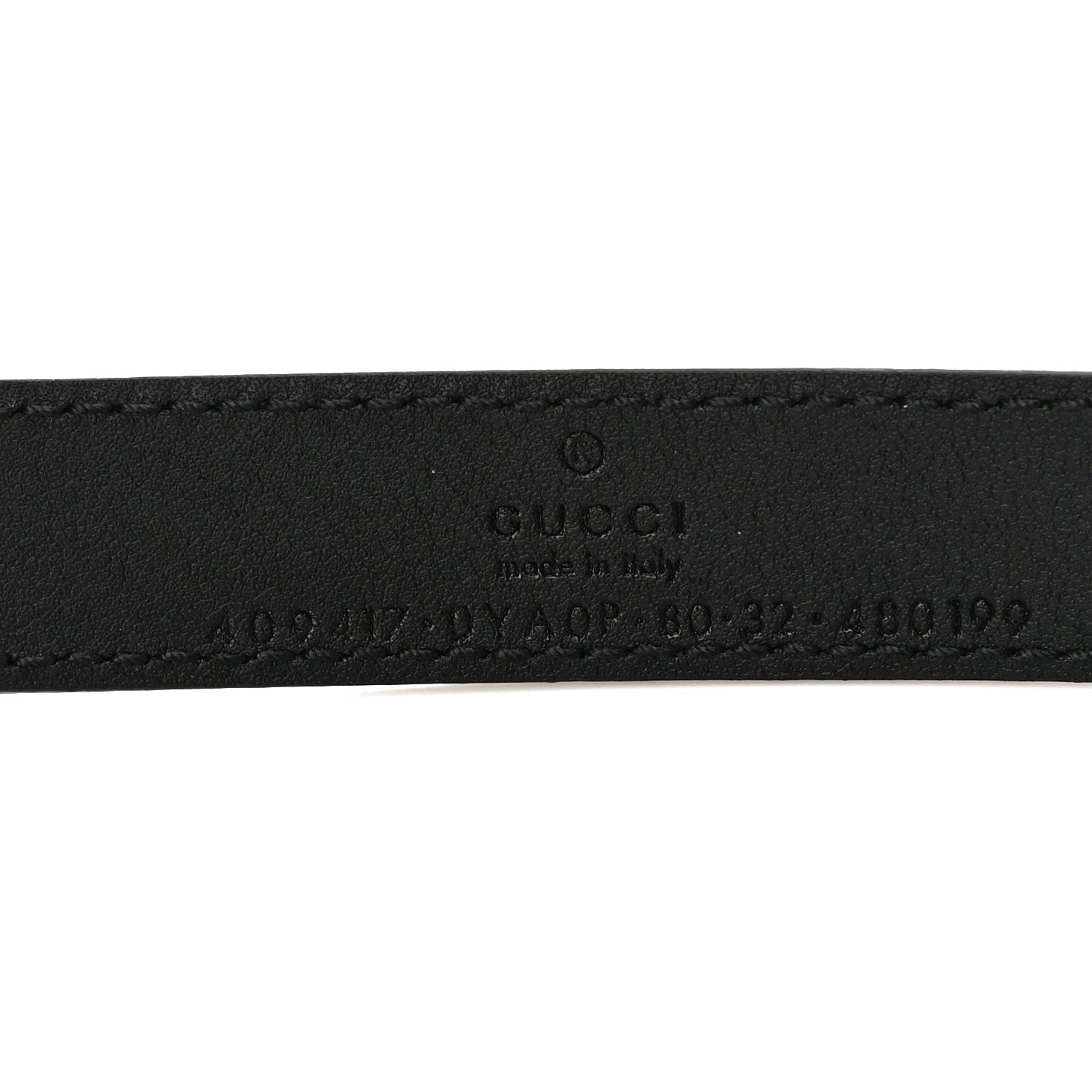 Gucci Plutone Calfskin Palladium Double G 20mm Belt 80 32 Black 4 of 7