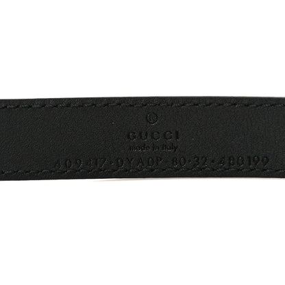 Gucci Plutone Calfskin Palladium Double G 20mm Belt 80 32 Black 4 of 7