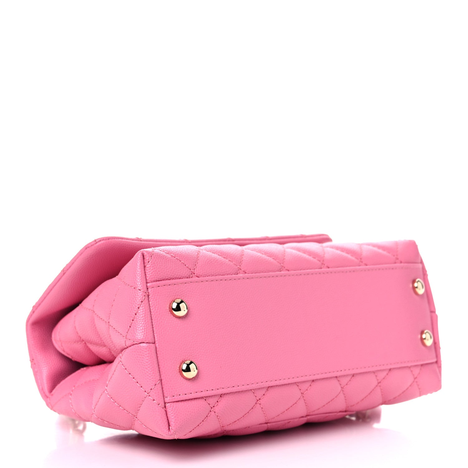 Chanel Caviar Lizard Embossed Quilted Mini Coco Handle Flap Pink 4 of 11