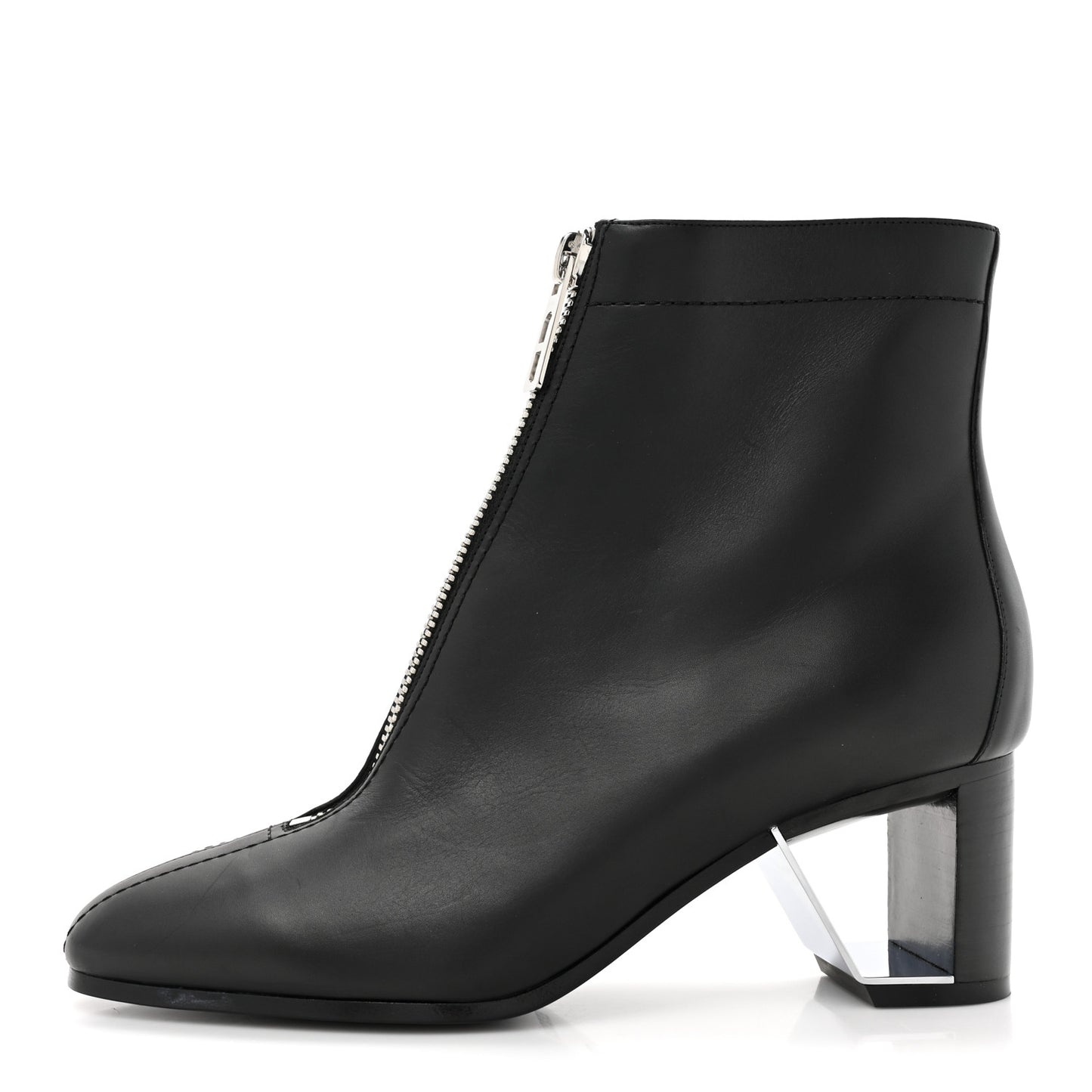 Calfskin Becky Ankle Boots 37.5 Black