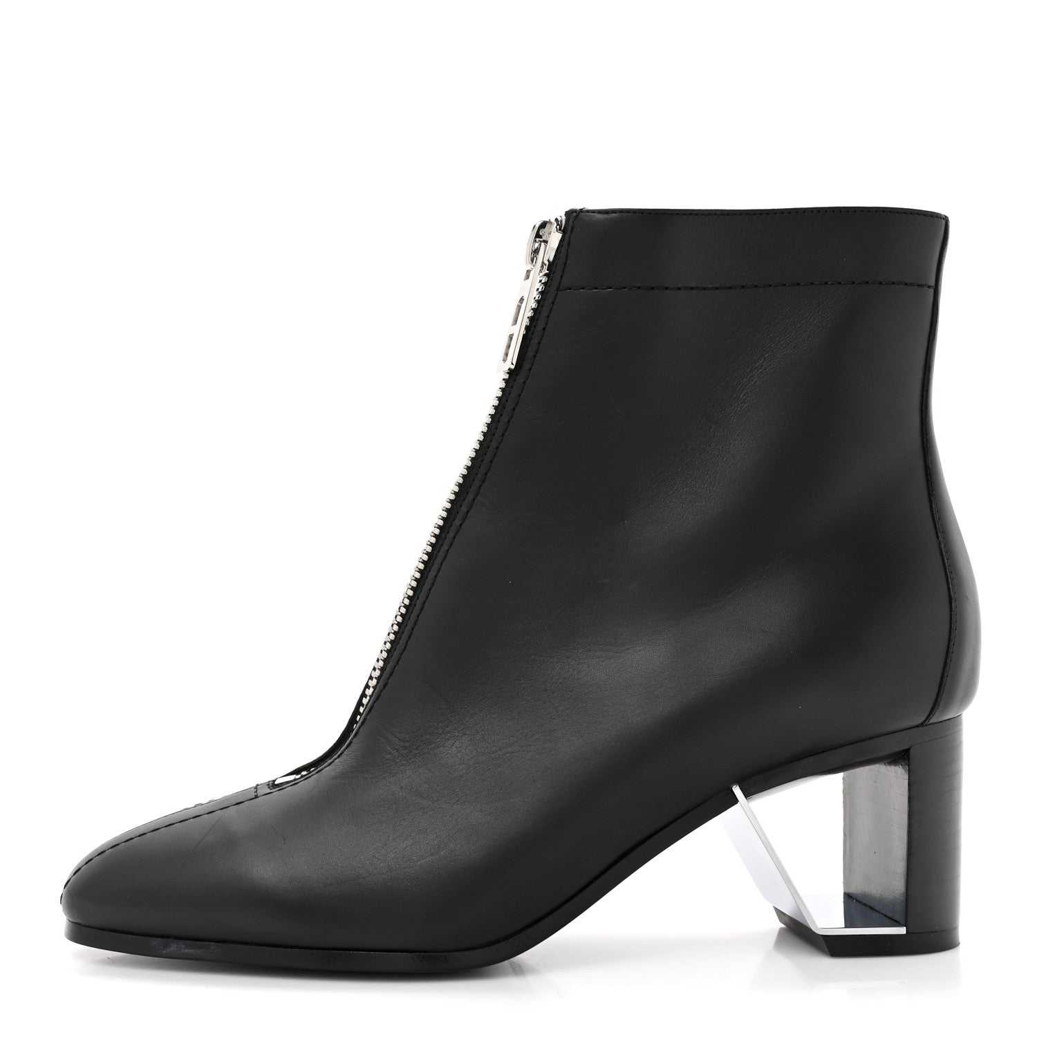 Hermes Calfskin Becky Ankle Boots 37.5 Black 1 of 10