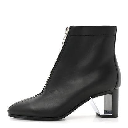 Hermes Calfskin Becky Ankle Boots 37.5 Black 1 of 10