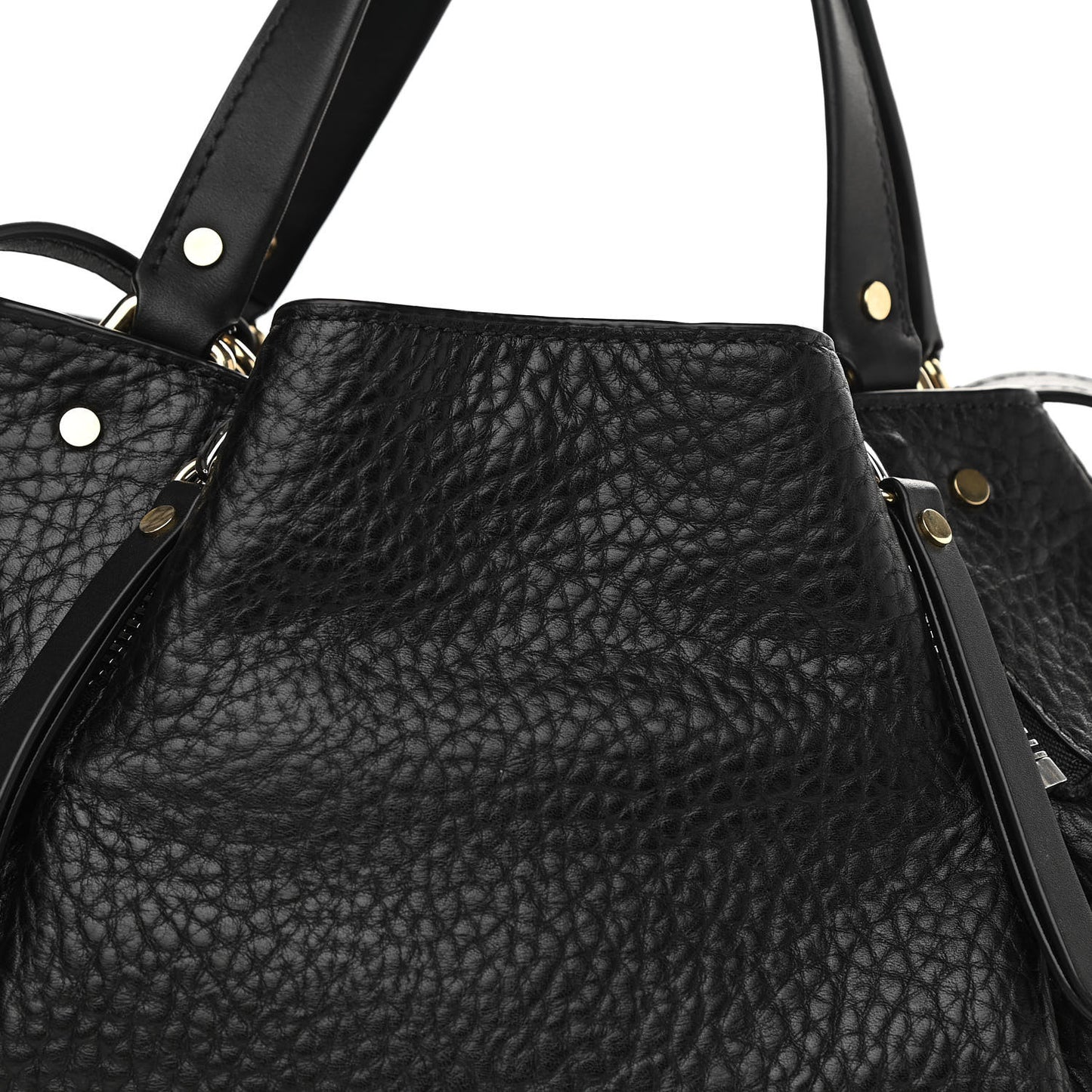 Grainy Calfskin House Check Small Maidstone Black