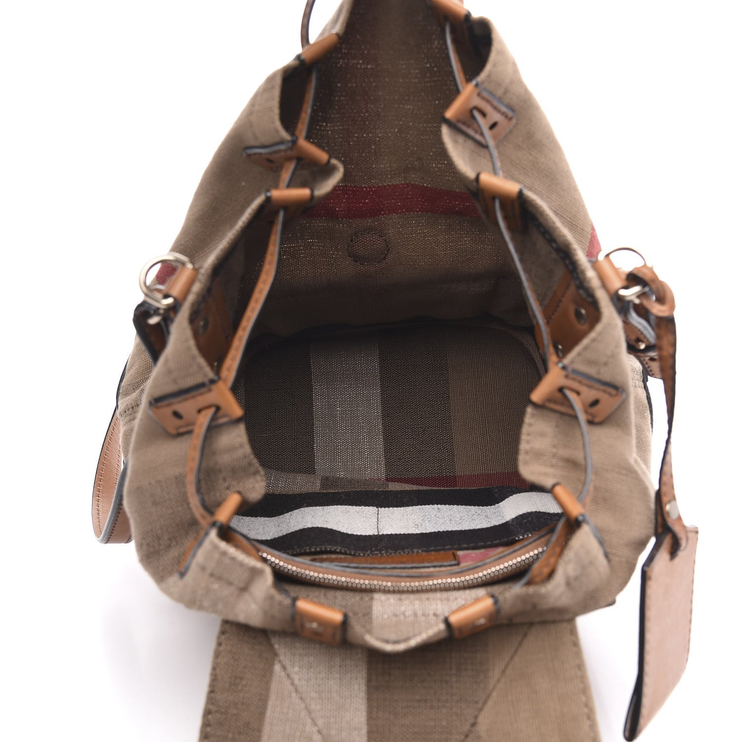 Canvas Mega Check Medium Kelshall Traveller Hobo Saddle Brown