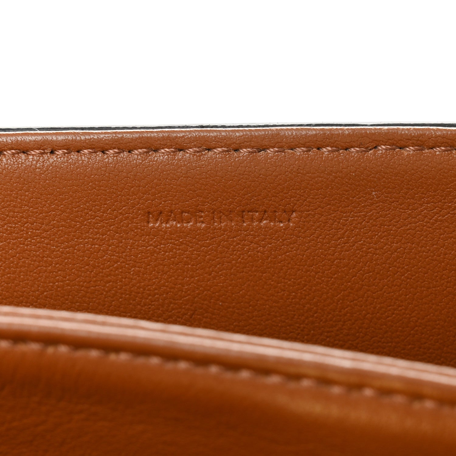 Celine Triomphe Canvas Calfskin Medium Triomphe Bag Tan 7 of 11