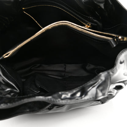 Valentino Garavani Patent Lacca Small Nuage Bow Hobo Black 6 of 11