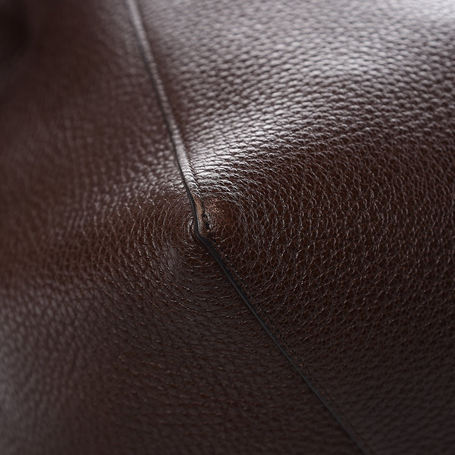 Celine Shiny Grained Calfskin Medium Belt Cabas Phantom Brown 9 of 12