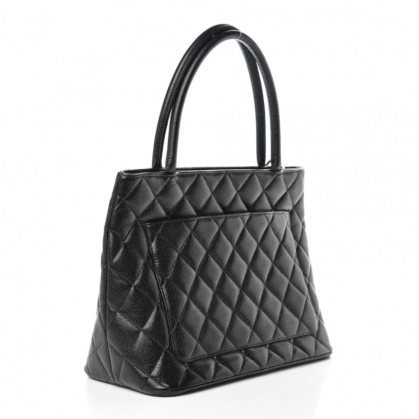Caviar Quilted Medallion Tote Black